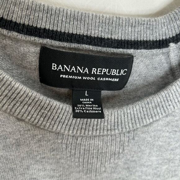 Banana Republic women’s Cashmere and wool blend gray sweater size large - Picture 2 of 5